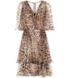 DOLCE & GABBANA LEOPARD-PRINTED SILK DRESS