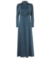 VALENTINO Long-sleeved satin dress