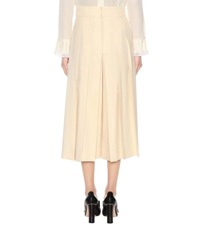 Shop Gucci Wool Culottes In White Mageolia