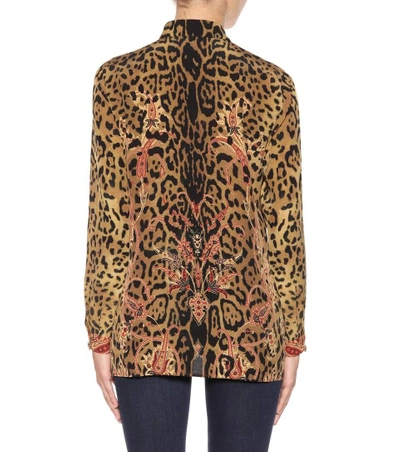 Shop Etro Leopard-printed Silk Shirt