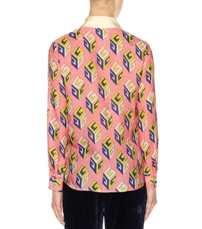Shop Gucci Printed Jacquard Shirt In Multicoloured