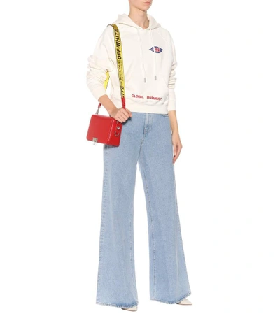 Shop Off-white Mid-rise Wide-leg Jeans In Vietage Wa