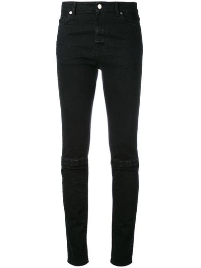 Shop Christopher Kane Slim Velcro Jeans In Black