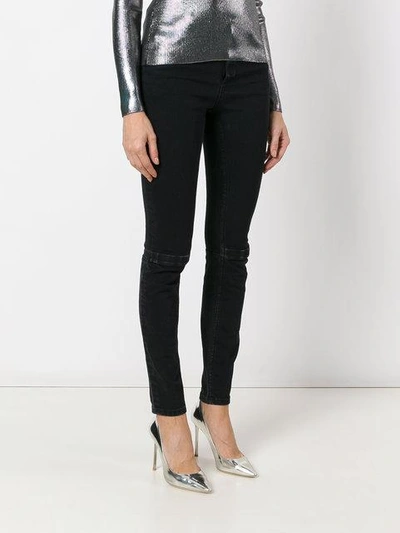 Shop Christopher Kane Slim Velcro Jeans In Black