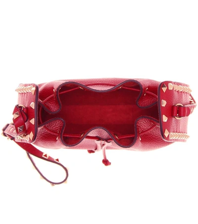 Shop Valentino Garavani Rockstud Leather Shoulder Bag In Pink