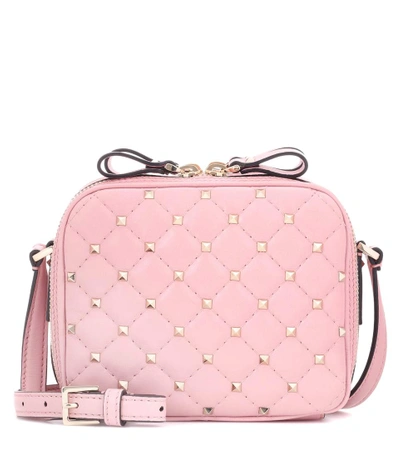Valentino Garavani Rockstud Spike Leather Cross-body Bag In Pink