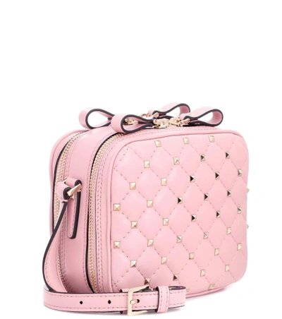 Shop Valentino Rockstud Spike Leather Cross-body Bag In Pink