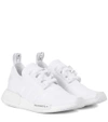Adidas Originals Nmd_r1 Primeknit Sneakers In Ftwwht