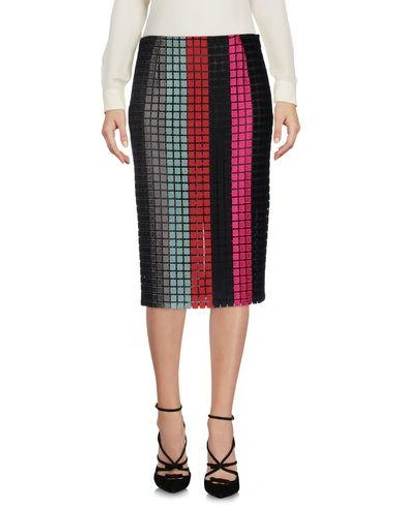 Shop Marco De Vincenzo Midi Skirts In Black