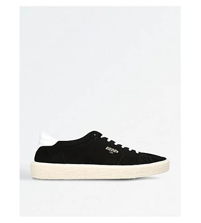 Shop Golden Goose Tennis Suede Trainers In Black