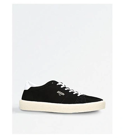 Shop Golden Goose Tennis Suede Trainers In Black