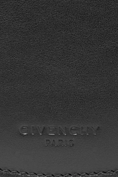 Shop Givenchy Infinity Chain-trimmed Leather Shoulder Bag In Black