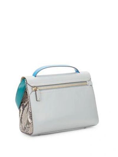 Shop Anya Hindmarch Bathurst Small Leather Satchel In Light Blue