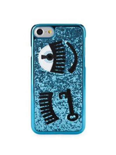 Shop Chiara Ferragni Flirt Key Snap-on Iphone 7 Case In Turquoise