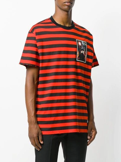 Shop Givenchy Striped T-shirt In Black