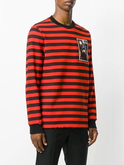 Shop Givenchy Striped Sweatshirt In Black