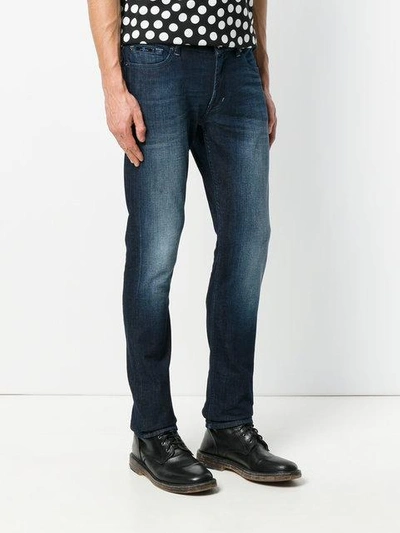 Shop 7 For All Mankind Faded Straight-leg Jeans - Blue