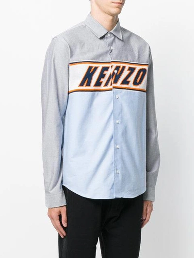 Shop Kenzo Knit Insert Shirt