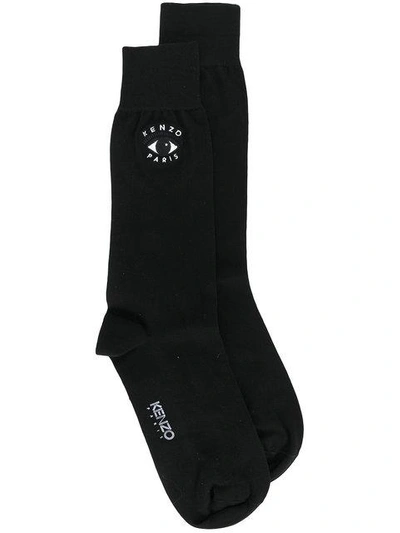Shop Kenzo Eye Socks - Black