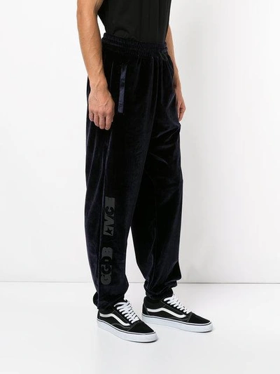 Shop Golden Goose Drawstring-waist Track Pants In Blue