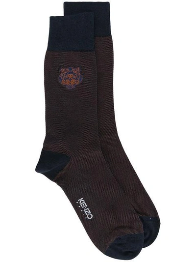 Shop Kenzo Tiger Socks - Brown