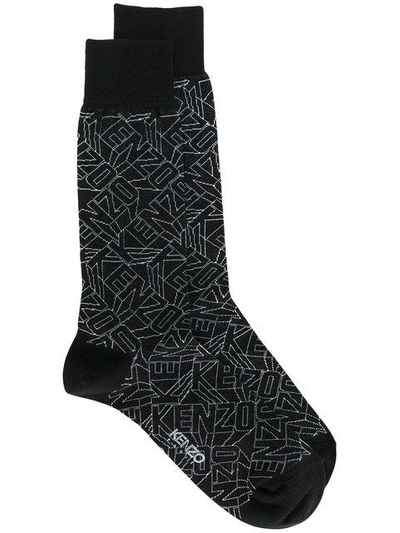 Shop Kenzo Flying  Socks - Black