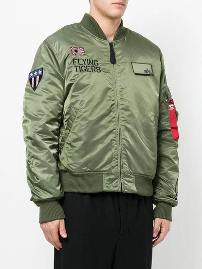 Alpha Industries Ma-1 Flying Tigers Shell Bomber Jacket In Green | ModeSens