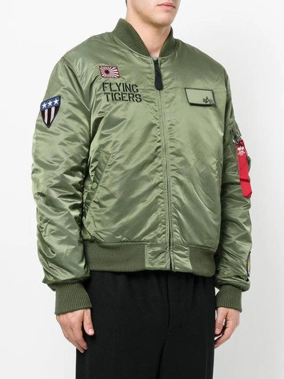 Shop Alpha Industries Tiger Bomber Jacket - Green