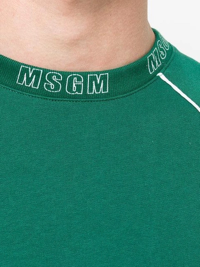 Shop Msgm Logo Print Sweatshirt
