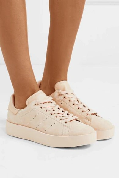 Adidas Originals Stan Smith Bold Leather-trimmed Suede Sneakers | ModeSens