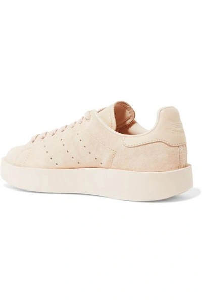 Shop Adidas Originals Stan Smith Bold Leather-trimmed Suede Sneakers