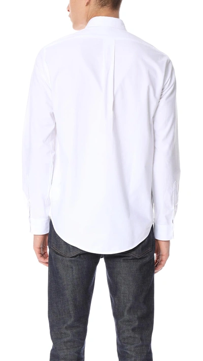 Shop Kenzo Knitted Casual Shirt In White