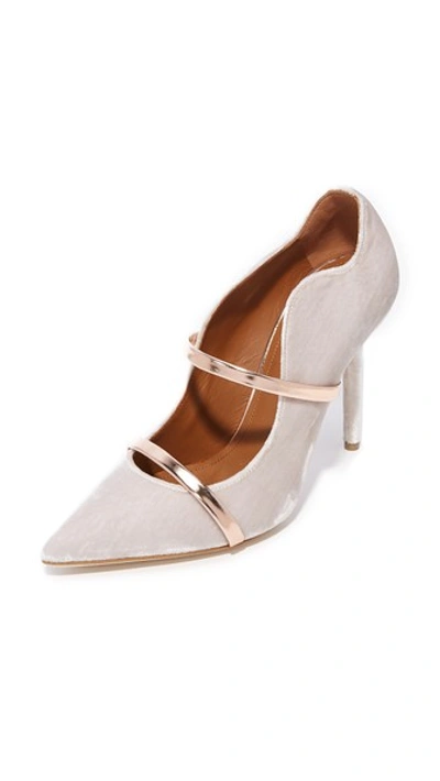 Malone Souliers Maureen Metallic Leather Pumps In Blush/rose Gold