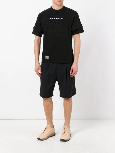 Shop Ktz Embroidered Inside-out T-shirt - Black