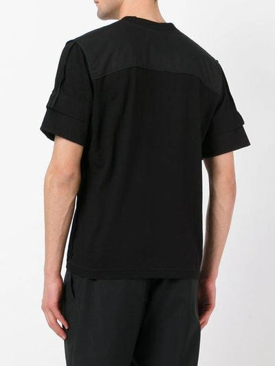 Shop Ktz Embroidered Inside-out T-shirt - Black