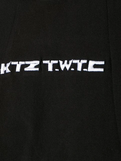 Shop Ktz Embroidered Inside-out T-shirt - Black