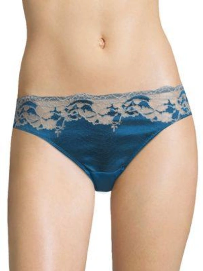 Shop Wacoal Lace Affair Bikini Brief In Blue Sapphire