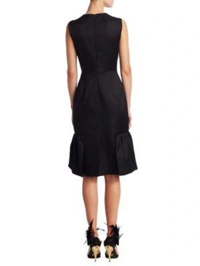 Shop Prada Double Mikado Dress In Black