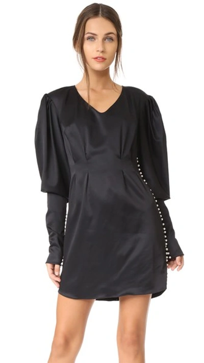 magda butrym black dress MAGDA BUTRYM | Women's | Floral Draped Mini Dress | Black PRINT Dress DAY