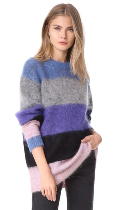 Shop Acne Studios Albah Mohair Sweater In В Разную Полоску