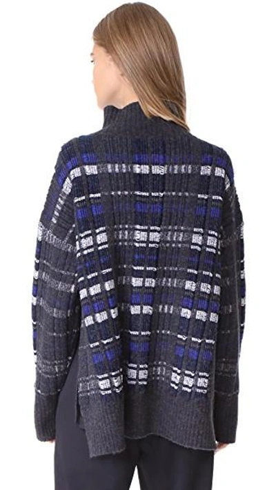 Shop 3.1 Phillip Lim / フィリップ リム Abstract Float Plaid Pullover In Twilight Blue
