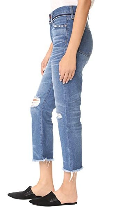 Shop Madewell Retro Cropped Bootcut Jeans With Ripped Knees In Cornwall