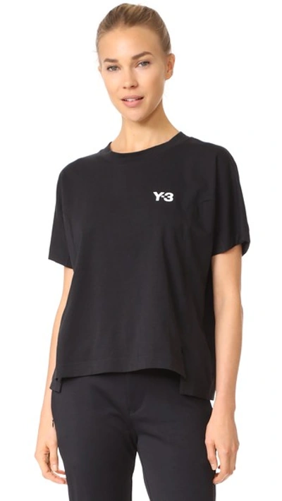 Shop Y-3 Short Sleeve Graphic Tee In Black