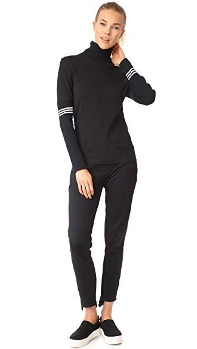 Shop Y-3 Long Sleeve Graphic Top In Black