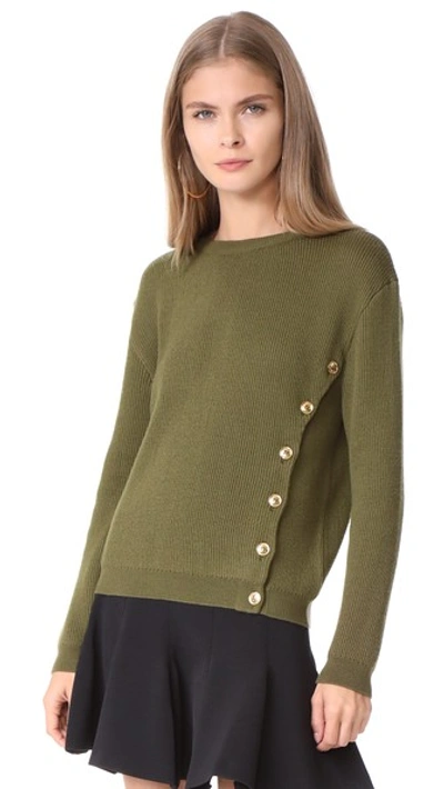 Boutique Moschino Pullover Sweater In Olive