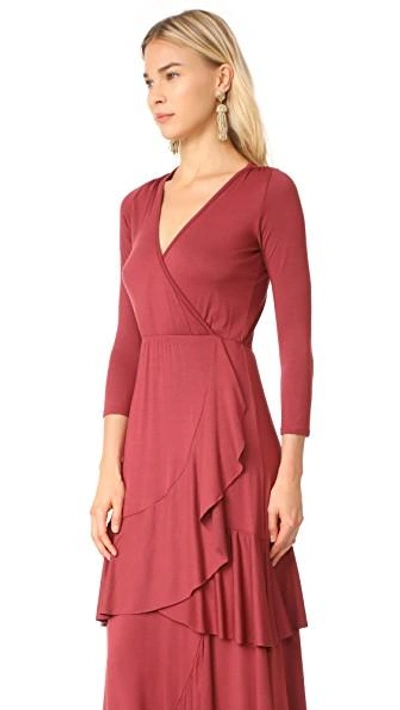 Shop Rachel Pally Sevilla Dress In Nebbiolo