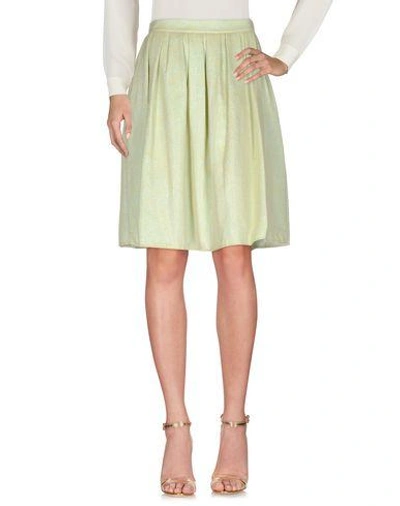 Shop Ottod'ame Knee Length Skirt In Light Green