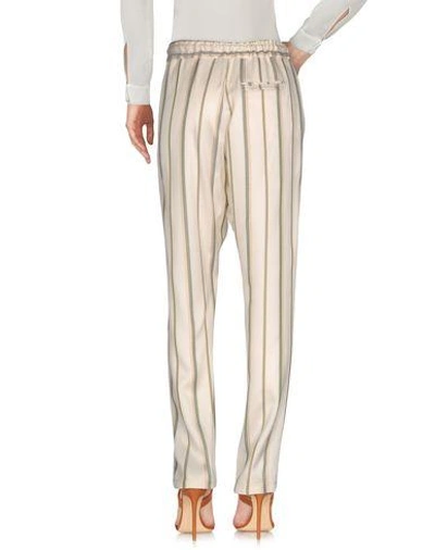 Shop Ottod'ame Casual Pants In Ivory