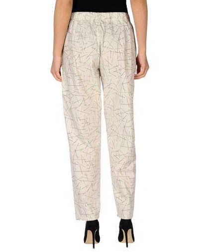 Shop Ottod'ame Casual Pants In Ivory