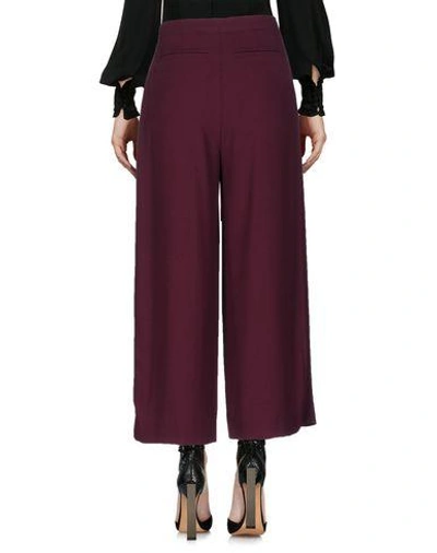 Shop Ottod'ame Cropped Pants In Maroon